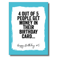 Happy Birthday Number 5 Card
